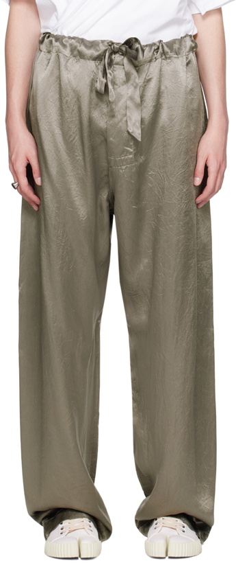 Photo: Maison Margiela Green Relaxed-Fit Trousers