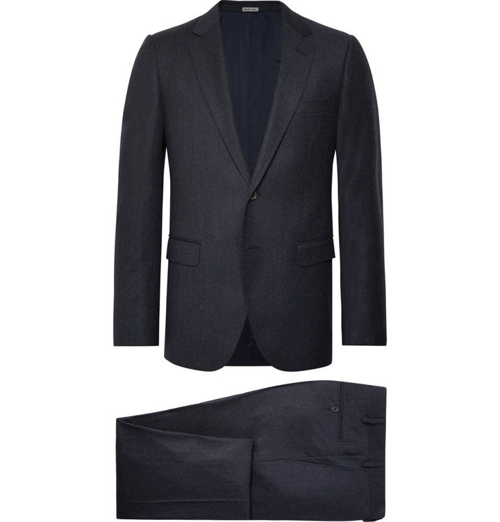 Photo: Lanvin - Navy Attitude Slim-Fit Wool and Cashmere-Blend Suit - Men - Blue