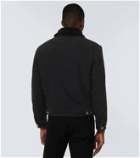 Versace Blouson faux shearling-lined denim jacket