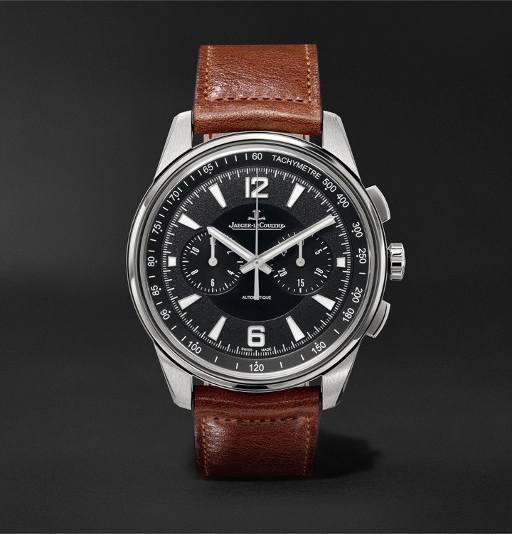 Photo: Jaeger-LeCoultre - Polaris Chronograph 42mm Stainless Steel and Leather Watch - Men - Black