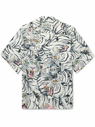 Wacko Maria - Tim Lehi Convertible-Collar Printed Voile Shirt - Neutrals