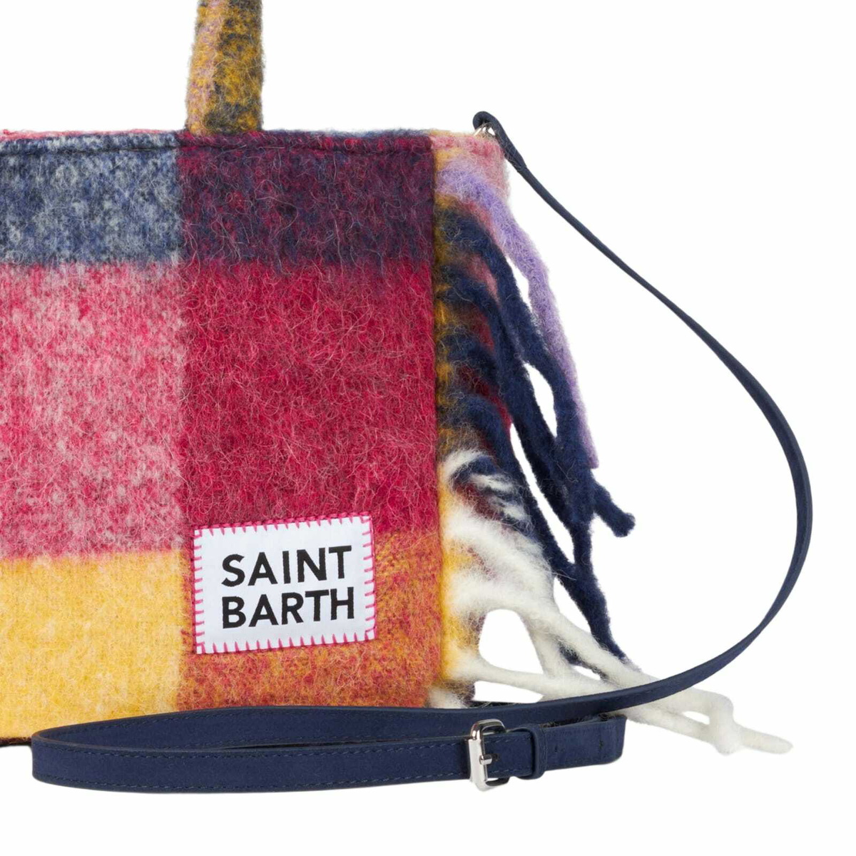 MC2 Saint Barth Colette Blanket Handbag With Check Print