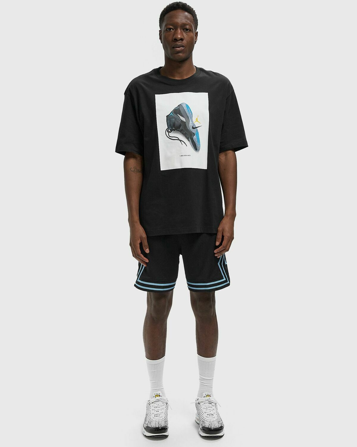 Jordan BRK AJ11 AD GFX SS CREW Black Mens Shortsleefe
