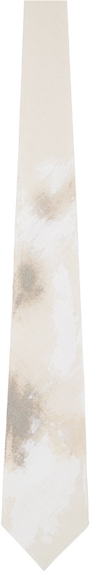 Photo: Yohji Yamamoto Off-White Printed Tie