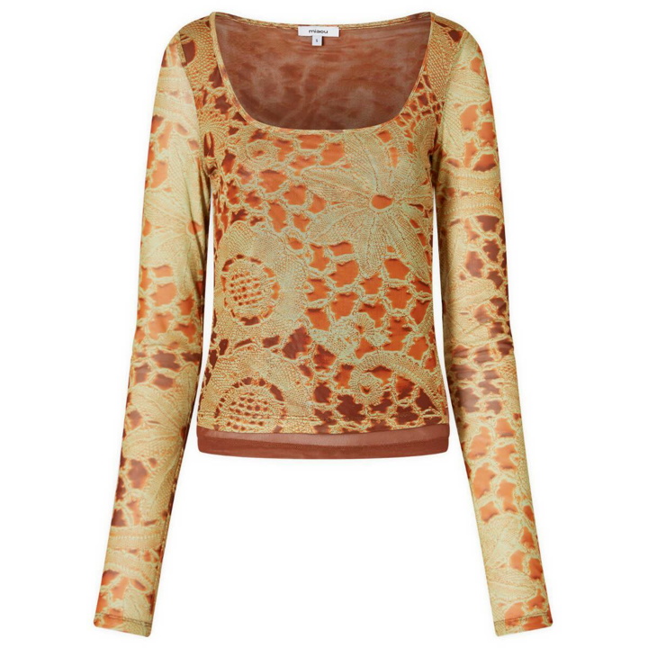 Photo: Miaou Women's Victoire Top in Orange Lace