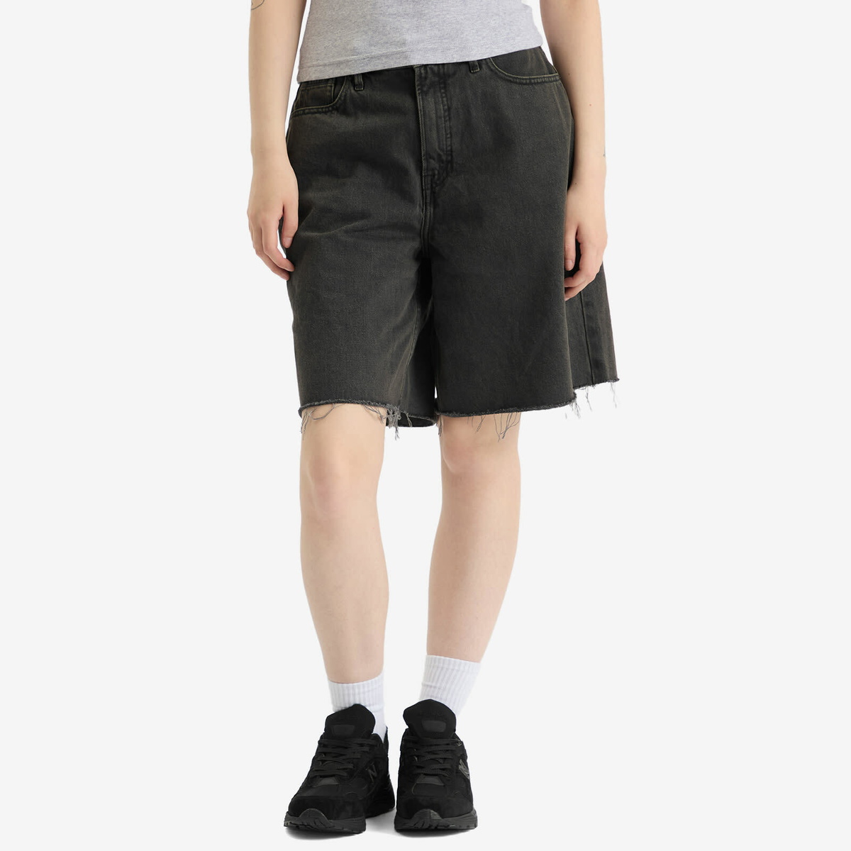 Good American Women's Good Extreme Barrel Shorts in Black