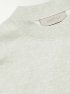 FEAR OF GOD ESSENTIALS - Logo-Flocked Cotton-Blend Jersey Sweatshirt - Gray