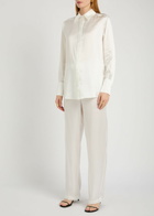 Olivia Von Halle Bacall Silk Pyjama set Ivory