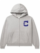 CHERRY LA - Logo-Appliquéd Cotton-Jersey Zip-Up Hoodie - Gray