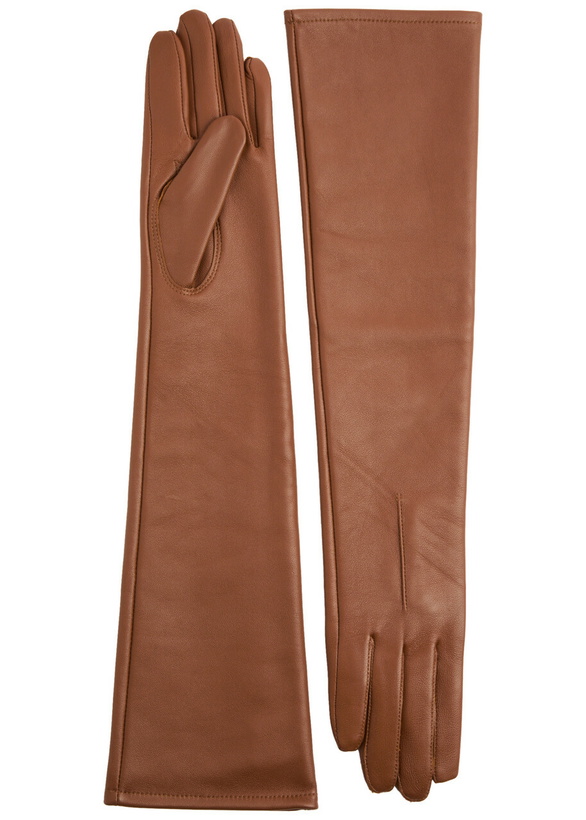 Photo: Dents Mia Leather Long Gloves Tan