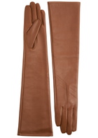 Dents Mia Leather Long Gloves Tan