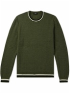 Balmain - Monogrammed Merino Wool-Blend Sweater - Green