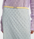 Gucci GG embellished silk-blend midi skirt