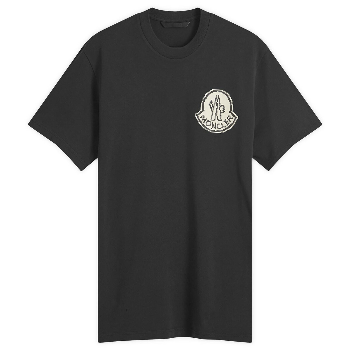 Moncler Men's Pixel Logo T-Shirt in Black Moncler