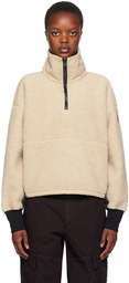 Canada Goose Beige Half-Zip Sweatshirt