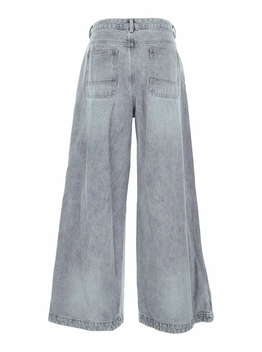 Juun.J Blue Jeans With Faded Effect And Wide Legi N Denim Man