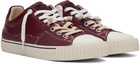 Maison Margiela Burgundy Paneled Sneakers