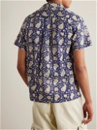 De Bonne Facture - Camp-Collar Paisley-Print Cotton-Gauze Shirt - Blue