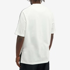 Y-3 Men's 3 Stripe Long sleeve T-shirt in Off White