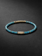 John Hardy - Gold Turquoise Heishi Beaded Bracelet - Blue