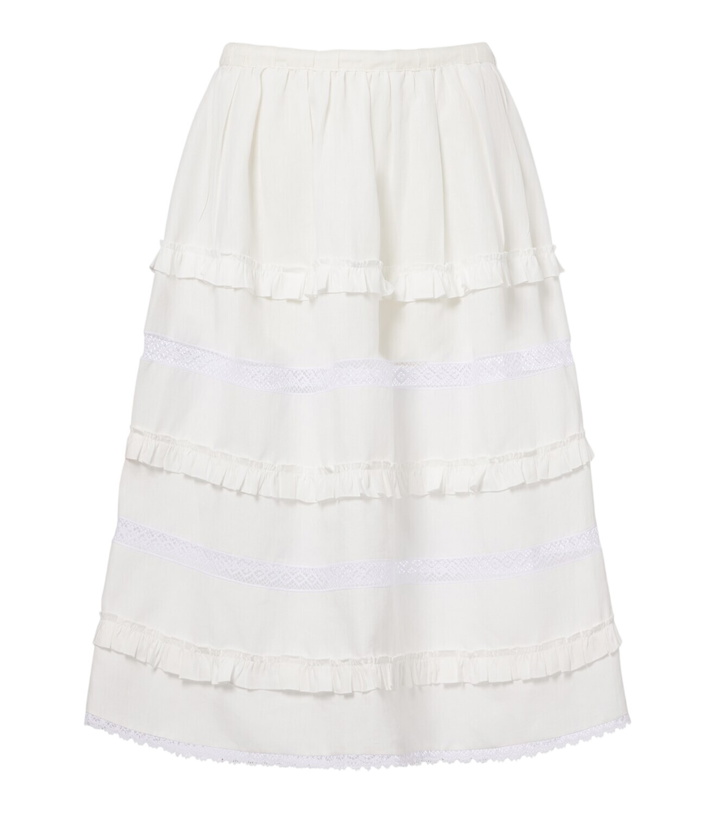 Photo: Prada Linen midi skirt