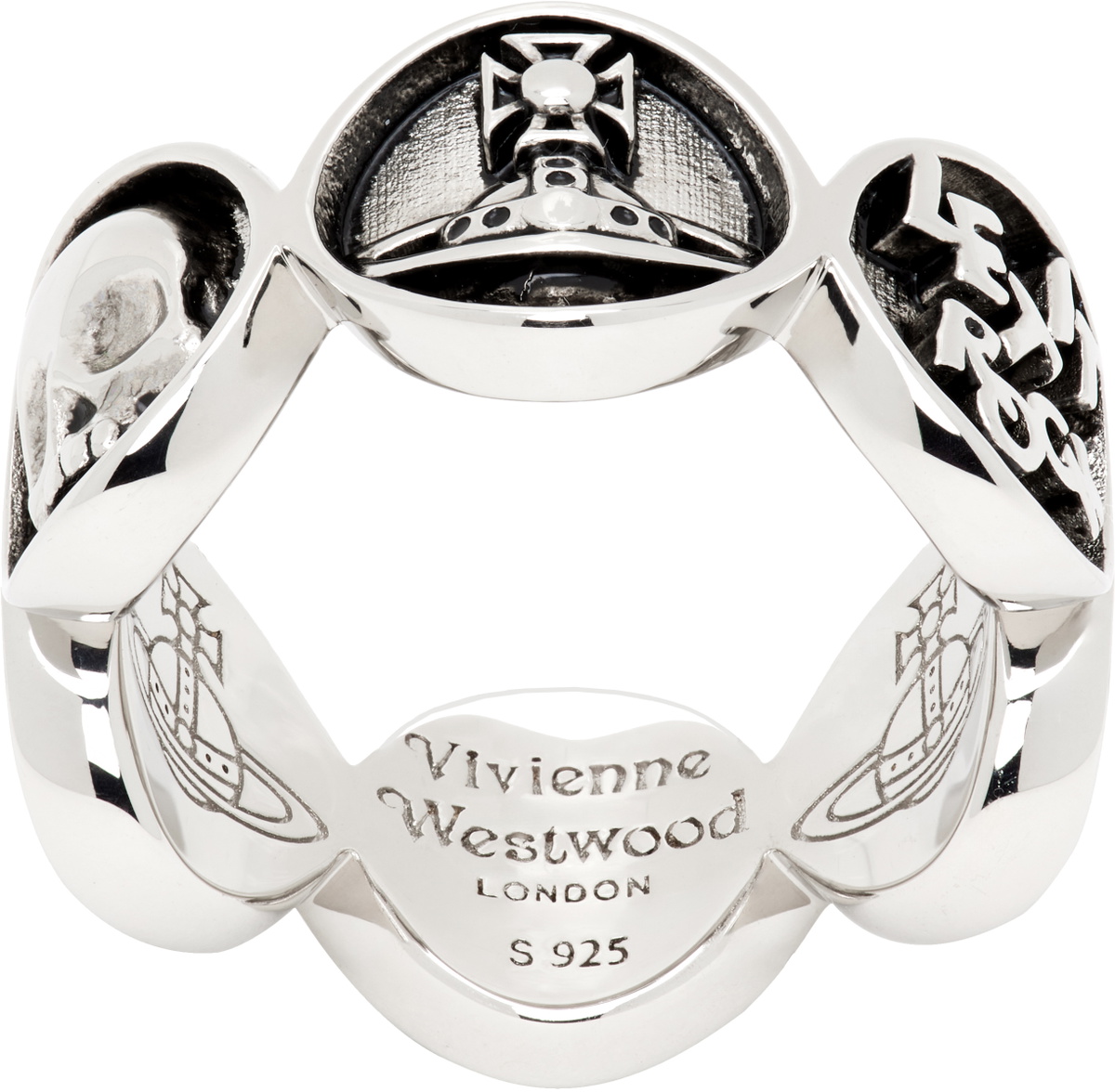 Vivienne Westwood Gunmetal Knuckleduster Ring Vivienne Westwood