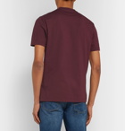 Brunello Cucinelli - Contrast-Trimmed Cotton-Jersey T-Shirt - Burgundy