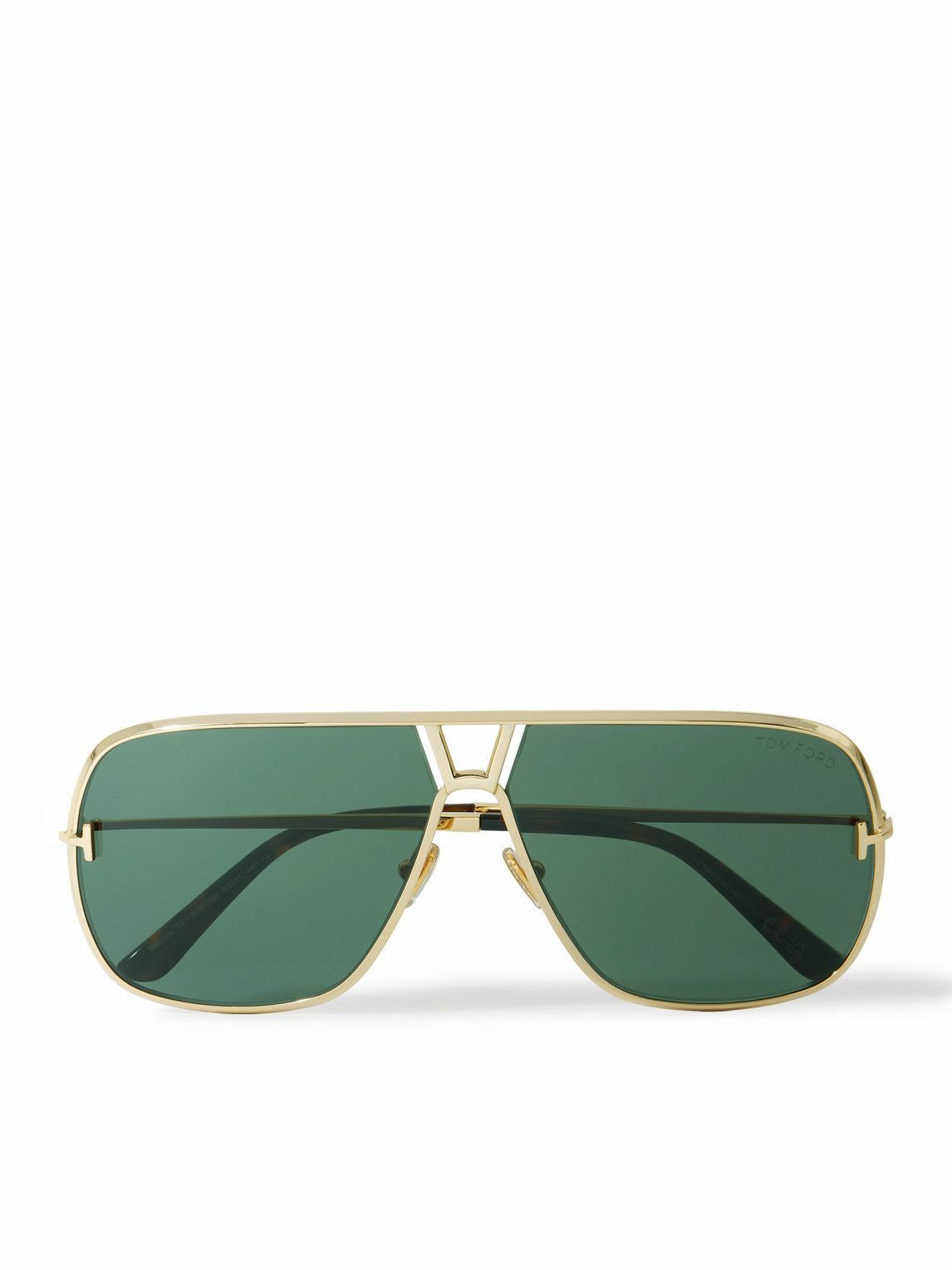 TOM FORD - Stavros Aviator-Style Gold-Tone Sunglasses TOM FORD display picture 3