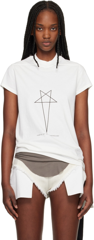 Photo: Rick Owens DRKSHDW White Temple Small Level T-shirt