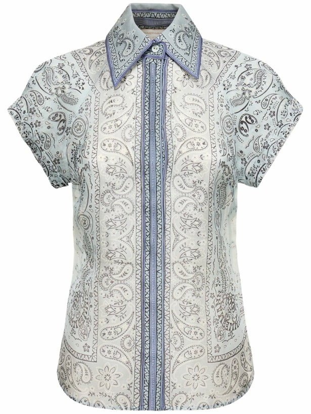 Photo: ZIMMERMANN - Matchmaker Fitted Linen Blend Shirt