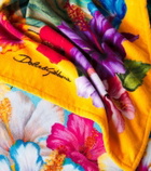 Dolce&Gabbana Casa Printed cotton terry beach towel