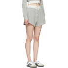 T by Alexander Wang Grey Heavy Waffle Gym Shorts