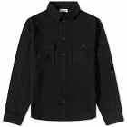 Saint Laurent Men's Twill Over Shirt in Black