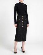 Balmain Womens Maxi skirt in Black