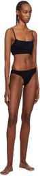 Bond-Eye Black Strap Saint Crop & Christy Bikini