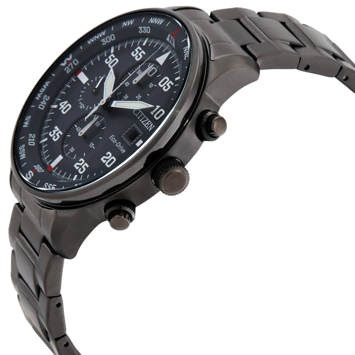 Citizen Eco-Drive Chronograph Grey Dial Mens Watch CA0696-57H