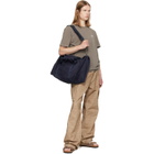 A.P.C. Navy Drummer Toile Small Tote