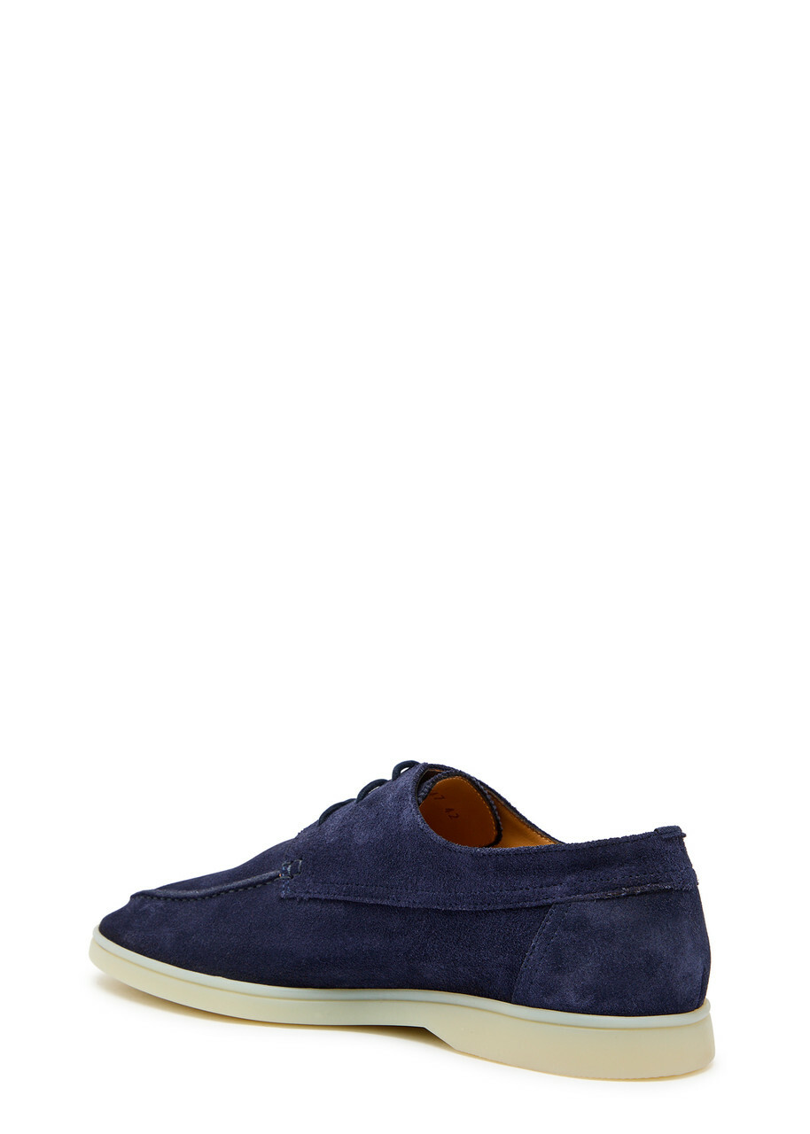 Aurélien Boat Suede Loafers Navy