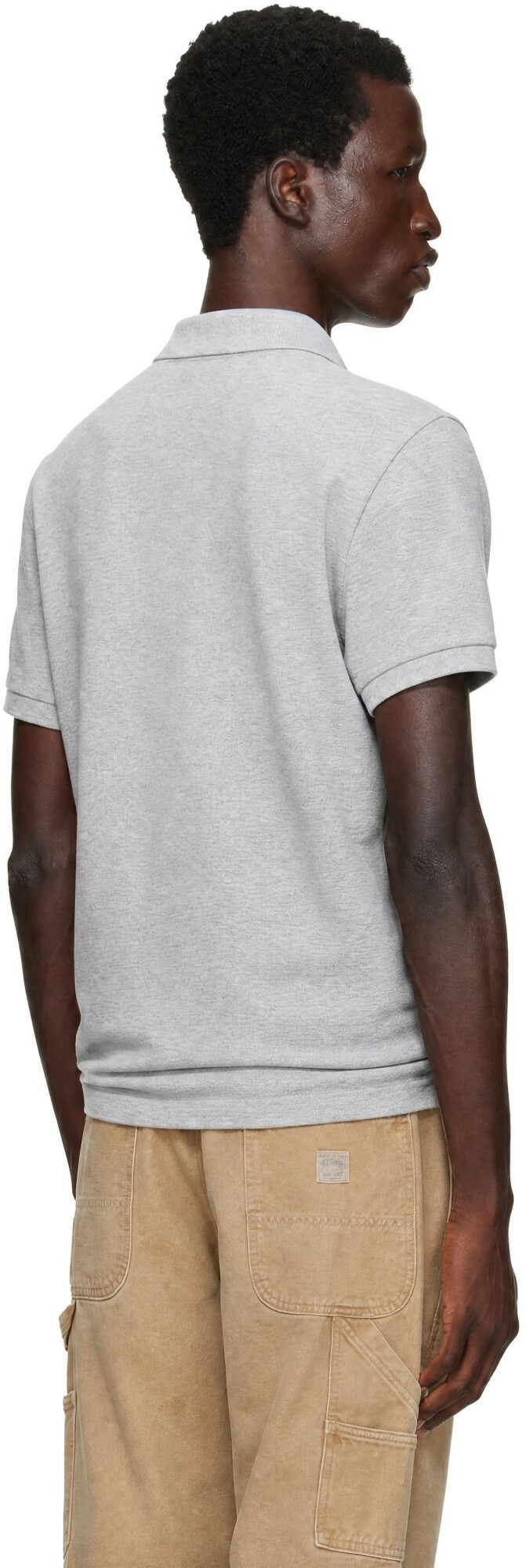 Polo Ralph Lauren Gray Big Pony Crest Mesh Polo
