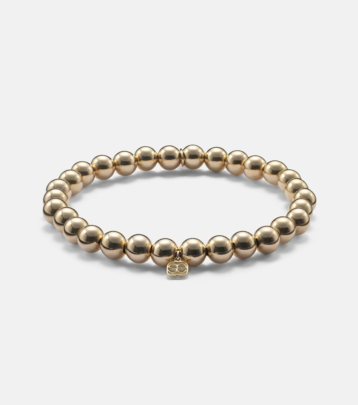 Sydney Evan 14kt gold charm bracelet with diamonds
