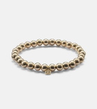 Sydney Evan 14kt gold charm bracelet with diamonds