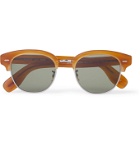 OLIVER PEOPLES - Cary Grant 2 Sun Round-Frame Acetate and Gold-Tone Sunglasses - Brown