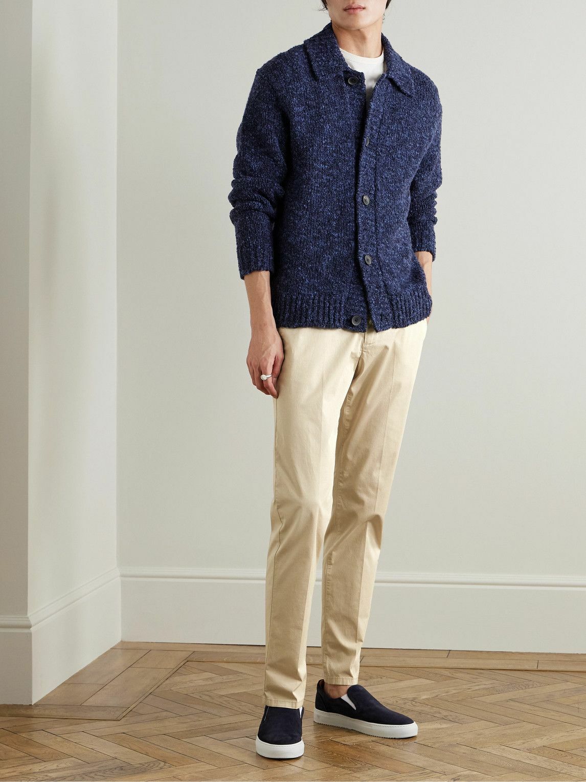 Altea - Dumbo Straight-Leg Cotton-Blend Gabardine Trousers - Neutrals