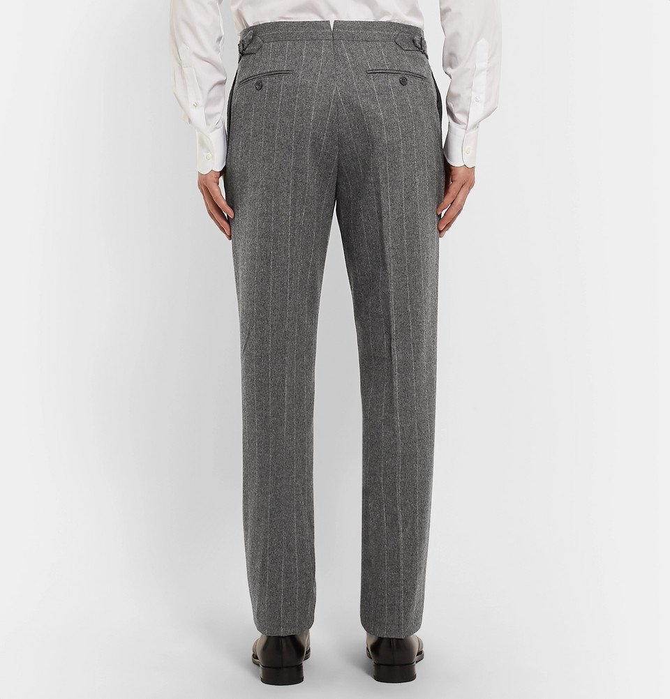 RALPH LAUREN PURPLE LABEL グレータック入りスラックス Men's Grey Purple Label Pants | Ralph Lauren