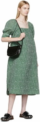 GANNI Green Jacquard Midi Dress