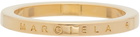 MM6 Maison Margiela Gold Logo 6 Slim Band Ring