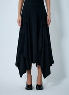 Yohji Yamamoto Paneled Flare Midi Skirt
