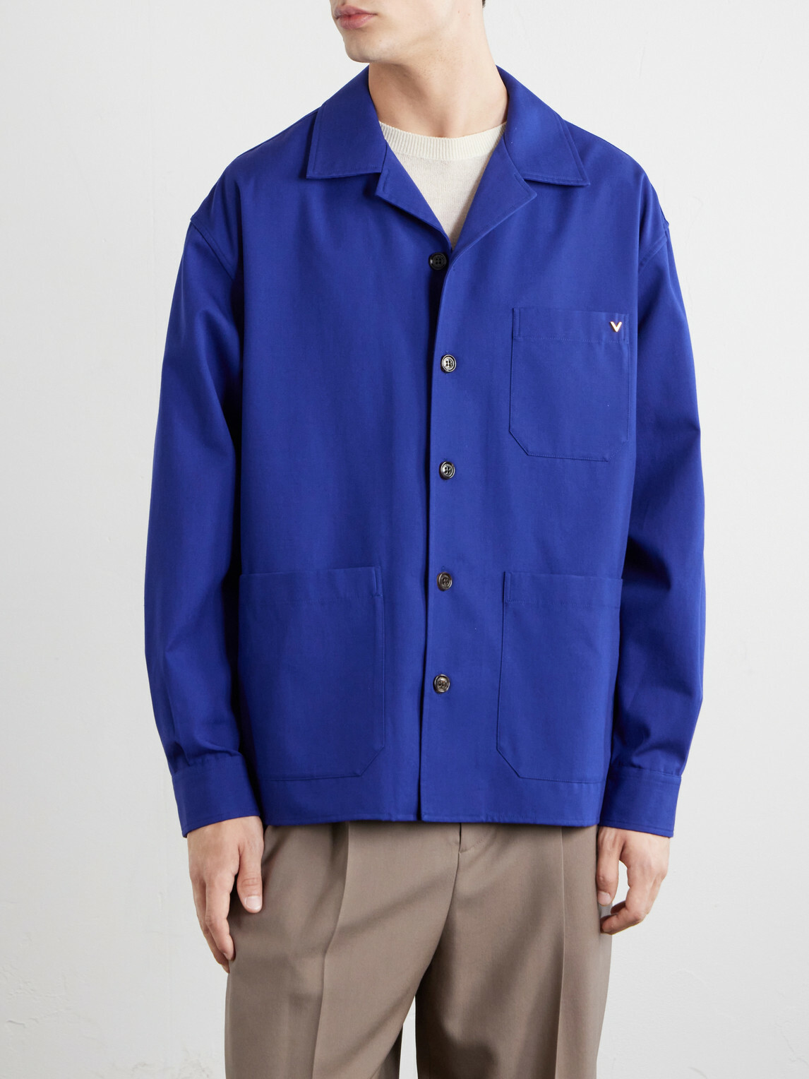 Valentino Garavani - VGold Cotton Shirt - Blue