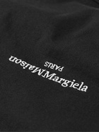 Maison Margiela - Logo-Embroidered Cotton-Jersey T-Shirt - Black