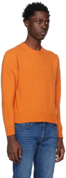 Sporty & Rich Orange Embroidered Sweater